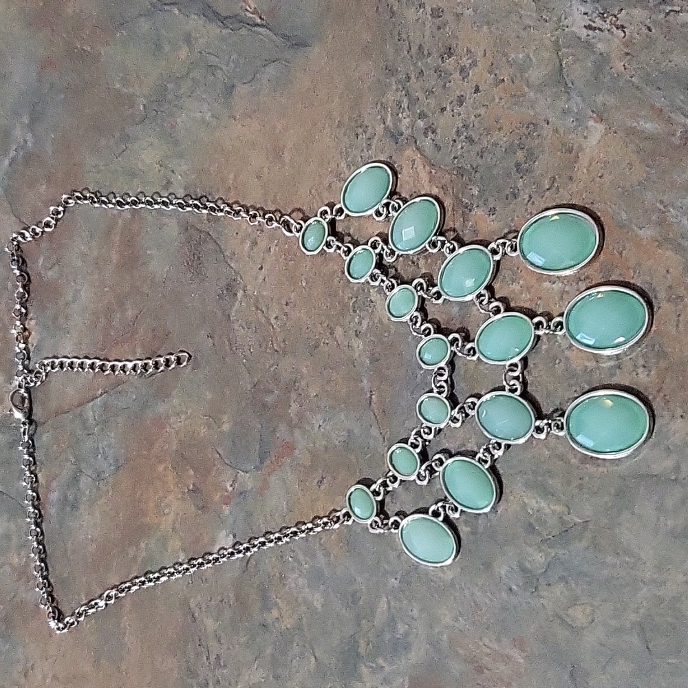 Beautiful silver and teal necklace